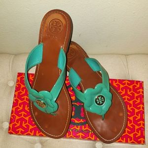 Tory Burch Breezy Patent Leather Thong Sandal